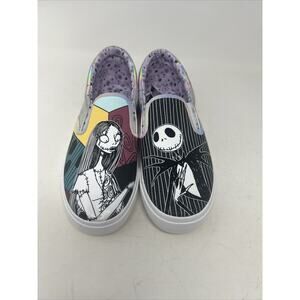 Nightmare Before Christmas Women's Slip On Sneaker Shoes Size 10 Jack & Sally